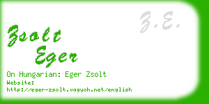 zsolt eger business card